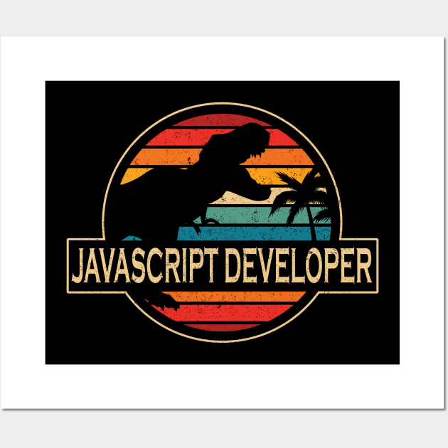 Javascript Developer Dinosaur Wall Art by SusanFields